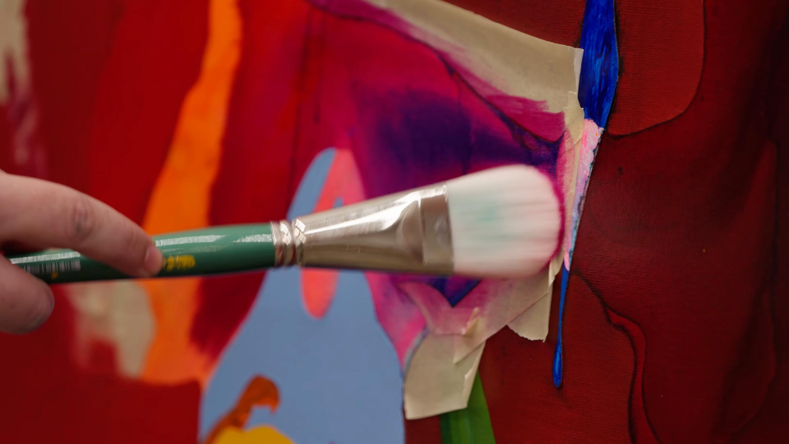 The painter Ilana Savdie in her studio in Brooklyn, NYC